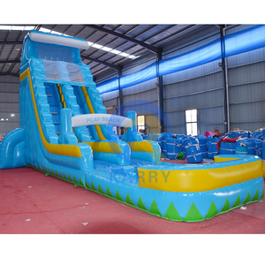 Grand toboggan aquatique gonflable en PVC commercial pour adultes - Utilisation à domicile et commerciale, thème marin, toboggan aquatique long - Product Image 2