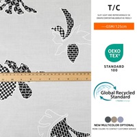 Tissu en dentelle florale respirant et hydrosoluble 100% coton pour vêtements ou robe hawaïenne, tissu en dentelle brodée