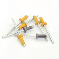 Rivets aveugles en acier inoxydable/aluminium, zingués, résistants à la chaleur, classe 4.8 et 6.8, à extrémité fermée, pour fixation murale industrielle