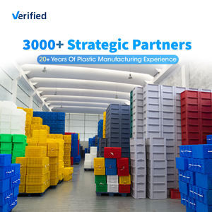 600*400*340 Chất lượng cao sinh thái thân thiện lưu trữ nhựa đen Euro xếp chồng <span class=keywords><strong>container</strong></span> cho hậu cần 400*600*340 mét - Product Image 4