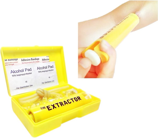 Snake Bite First Aid Kits Emergency Venom Extractor Suction Pump Sting Kits for Outdoor Camping, Hiking, Hunting