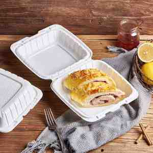 Biodegradable Disposable Cornstarch Lunch Box Restaurant Tableware Dinner Set Plastic Packaging Bagasse Food <b>Container</b> - Product Image 4