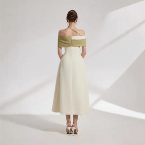 Vestido largo marrón de moda 2025 Boutique Store 3D Floral Patchwork cóctel <span class=keywords><strong>vestidos</strong></span> de fiesta elegantes - Product Image 5