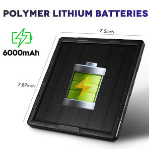 12V 5W USB C panneaux solaires chargeur de <span class=keywords><strong>batterie</strong></span> externe chargeur <span class=keywords><strong>solaire</strong></span> pour caméra de piste de chasse en plein air 12V <span class=keywords><strong>batterie</strong></span> intégrée 7500mah - Product Image 6