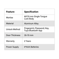 Cerradura de Manija T9 TUYA con Huella Dactilar y Contraseña, Gestión Remota LOCK Gateway, Cerradura de Manija Sencilla