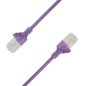Тонкий Ethernet-Кабель Cat 6 32AWG, соединительный кабель с коротким штекером
