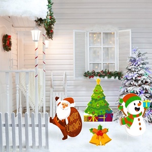 Letreros de Navidad para Jardín, Decoraciones Navideñas para Exteriores, Letrero Corrugado para Césped con Estaca de Árbol de Navidad - Product Image 5