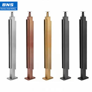 Barandilla de vidrio sin marco de alta calidad BNS, barandilla de vidrio hermosa de acero inoxidable moderna para escalera, balcón - Product Image 2