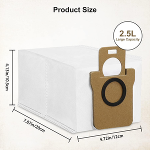 Lot de 10 sacs de remplacement pour aspirateur robot Xiao-mi X10 Dreame L10s Ultra, grande capacité 2,5 L, compatibles avec la source d'alimentation manuelle Xiao - Product Image 5