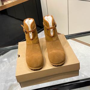 รองเท้าบูทหิมะแบบคลาสสิกสำหรับผู้หญิง แบรนด์ดีไซเนอร์แท้ ทำจากหนังแกะแท้ อุ่นสบาย ทรงตรง รุ่นดั้งเดิม ปี 2025 รองรับการขายแบบดรอปชิปปิ้ง - Product Image 2