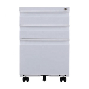 Dưới bàn di động bệ sắt mỏng tài liệu có thể khóa thép dọc lưu trữ kim loại đồ nội thất văn phòng 2 3 ngăn kéo Tủ hồ sơ - Product Image 2