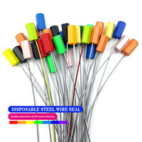 Sello de Seguridad para Cables DX209C Rojo Amarillo, Desechable, Ajustable, de Plástico, Hexagonal, con Número de Serie