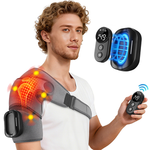 Coussin chauffant massant pour les épaules rechargeable avec télécommande sans fil, pour thérapie articulaire - Product Image 1
