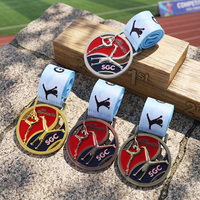 Médailles de gymnastique plaquées or, argent, cuivre, bronze, logo en émail 3D, lettres creuses, médailles de gymnastique personnalisées pour récompenses