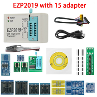 EZP2019 haute vitesse USB SPI programmeur Support24 25 93 EEPROM 25 Flash Bios Chip EZP2019 Eprom programmeur Usb avec 15 adaptateurs