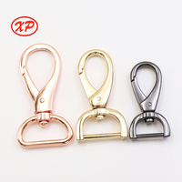 Mousqueton réglable multifonctionnel Xiang Peng en alliage de zinc noir robuste et durable avec logo laser, 20 mm, accessoires de mode