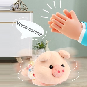 Cerdo de peluche con control de voz, juguete de cerdo de peluche suave con control de voz, giroscopio, grabación de música ligera, repetición oink, nuevo diseño - Product Image 4