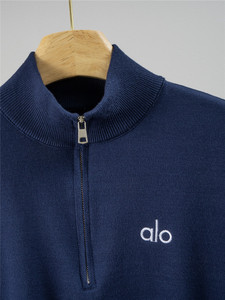 Completo da donna elegante autunno/inverno: Top a mezza zip in maglia sportiva casual e pantaloni a gamba larga, vestibilità comoda, per il tempo libero e il tempo libero. - Product Image 5