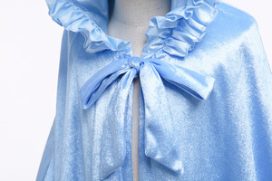 Automne noël solide velours dentelle à capuche enfants cape <span class=keywords><strong>Elsa</strong></span> fille cape longue Style princesse Capes - Product Image 6