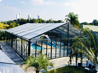 Tenda da matrimonio/veranda chiusa in alluminio e PVC impermeabile e ignifugo 3000mm+ con pali dritti, per tutte le stagioni, con una camera da letto