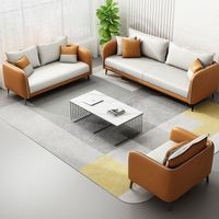 Stuhl Couch Set Custom Office Sofa & Club Cube Leder Schnitts ofa Moderne Büromöbel PU-Leder Kunstleder