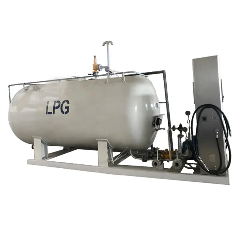 Di Động Trạm Xăng LPG Trượt Trạm Với Dispenser Di Động Trượt LPG Làm Đầy Khí Bể Xi Lanh