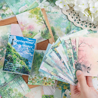 [Four Seasons Pact] Carnet cadeau A5 en PP à thème paysager, notes autocollantes inscriptibles DIY sur le thème des quatre saisons, journal non-adhésif, transfrontalier