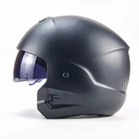 Nouveau Support Personnalisé Samouraï Noir Scorpion Rétro Combinaison Casque Demi Casque Moto Casque