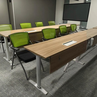 Pieds de meubles en fer durables, style simple et moderne, QINGSHUAI QS-BA-96, forme en T, installation facile pour bureau à domicile, bureau d'ordinateur