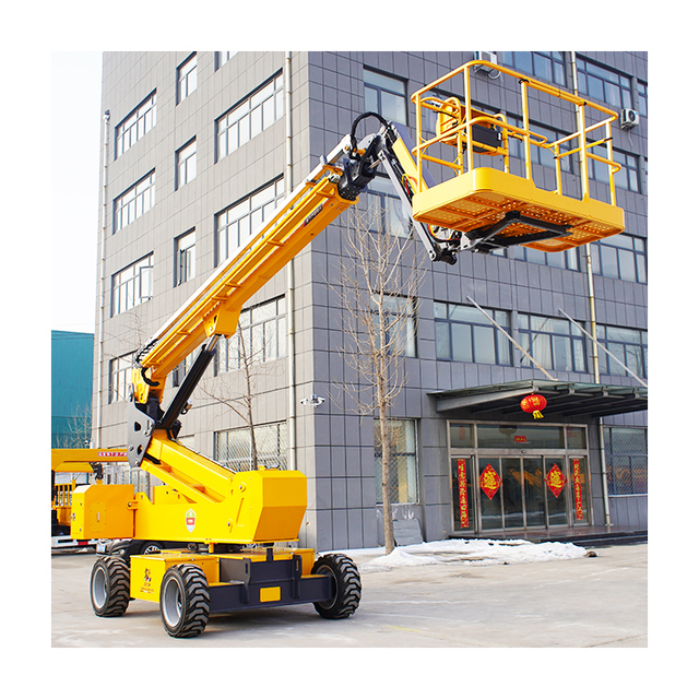 23M Telescopic/Articulated Boom Lift Aerial Work Platform Manned Lift Platform Self-Propelled Boom Lift