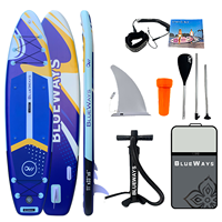Planche à pagaie gonflable de 11'6'' pour adultes, SUP de randonnée stable de 15 cm d'épaisseur, planche à pagaie DWF, 350 cm