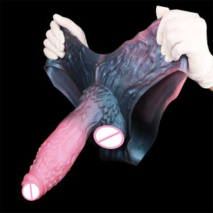 8英寸空心假阳具硅胶幻想动物肛门塞假阳具女用男手淫裤 - Product Image 1