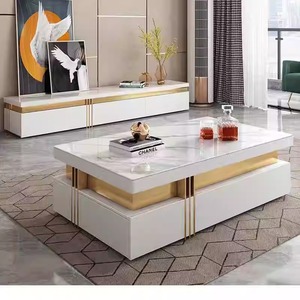 Nouvelle Table Basse Console Rectangulaire en Bois Moderne, Table à Thé Minimaliste de Luxe Léger, Table d'Appoint d'Angle, Petite Table Domestique - Product Image 3