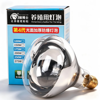 Lampe chauffante pour porcelets, poussins et usage vétérinaire, sans réglage de température de couleur, matériau du corps de la lampe