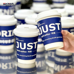 Custom Printing Biodegradable Single Wall Double Wall Paper Cups Heat Resistant Takeaway Packaging Milk Tea Paper Cups