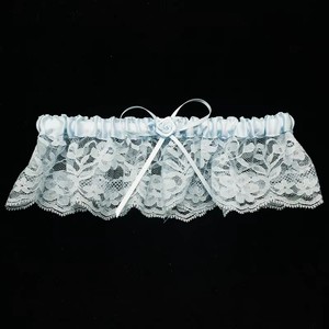 Ensemble de jarretelles de <span class=keywords><strong>mariage</strong></span> M80085-2, <span class=keywords><strong>jarretière</strong></span> en dentelle de mariée, <span class=keywords><strong>jarretière</strong></span> bleue et blanche pour <span class=keywords><strong>mariage</strong></span> - Product Image 2