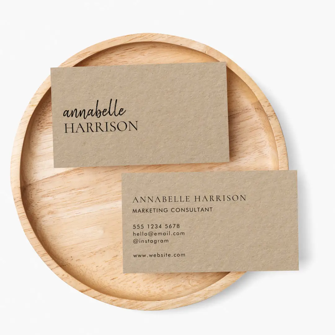 Luxury Custom Kraft Paper Business Card Personalized Printing Business Card For Small Business