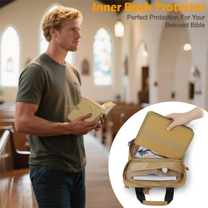 Chiến Thuật Kinh Thánh Lớn Bìa Cho Nam Giới Hai Lớp Kinh Thánh Túi Với Có Thể Tháo Rời Cuốn Sách Mang Trường Hợp Nhà Thờ Trường Hợp Với Xử Lý - Product Image 5