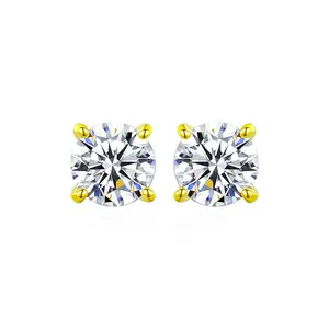 Fashionable Stud CZ Letter Pure 925 Sterling Jewelry Silver Earring