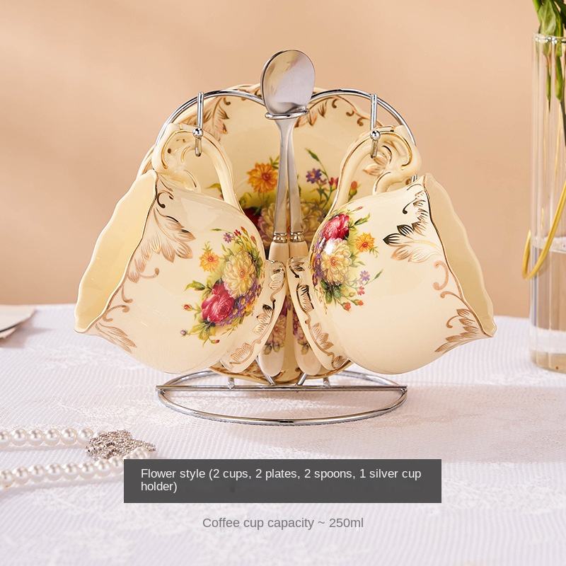 Huahai (2 cups, 2 plates, 2 spoons) rack