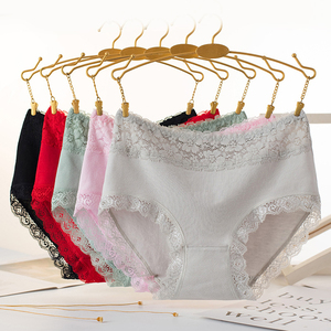 Mutandine da donna all'ingrosso a vita media, sexy, in pizzo, con effetto push-up, in cotone traspirante e confortevole - Product Image 5