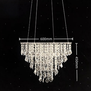 Support à gâteau de mariage moderne et luxueux avec perles de cristal suspendues, support de table en acrylique transparent de haute qualité - Product Image 4