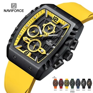 Montres pour hommes NAVIFORCE avec cadran en forme de baril créatif, chronographe à quartz étanche, affichage de la date, montre-bracelet pour homme - Product Image 4