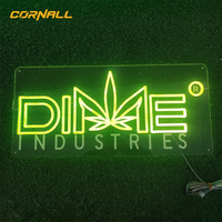 Enseignes électroniques en acrylique 3D avec logo, effet ondulé, effet flamme, enseigne lumineuse personnalisée au néon pour les entreprises et les bars