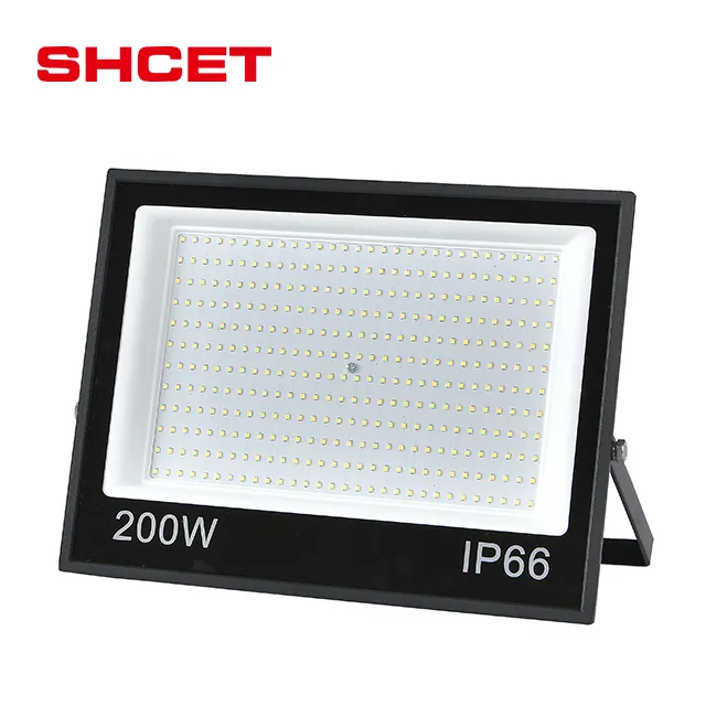 Vendita calda 10W 20W 30W 50W 100W 150W 200W 300W all'aperto IP66 SMD sottile 110V 220V LED luce di inondazione con pezzi di ricambio da SHCET