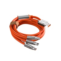 120W 6A 3 en 1 PD Type C Micro Cordon Liquide Silicone Alliage de Zinc Super Rapide Chargeur Câble de Données pour iPhone Samsung Huawei