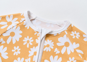 Pyjamas doux en bambou écologiques unisexes pour bébés garçons et filles de Babee Bamboo, grenouillères à fermeture éclair bidirectionnelle - Product Image 2