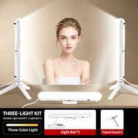 Lampe LED portable sous le menton 3 couleurs pour streamer, réduit les rides du cou, définit la clavicule, idéale pour la photographie selfie