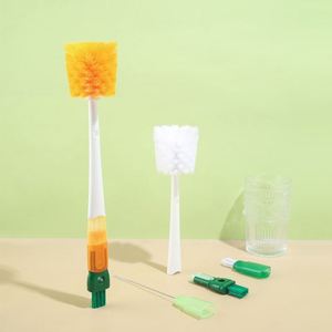 Upgraded 5-in-1 Household Multifunctional Plastic Cup <b>Brush</b> Long Handle Carrot & Bottle <b>Cleaning</b> Creative Design - Product Image 2