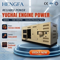 Harga Pabrik 300kva 240kw 3 Fasa Genset Diesel Kedap Suara Open Frame Mesin Yuchai dengan ATS untuk Pasokan Listrik Darurat